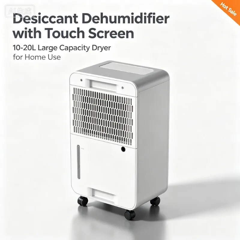 Desiccant Dehumidifier with Touch Screen, 10-20L Large Capacity Dryer for Home Use