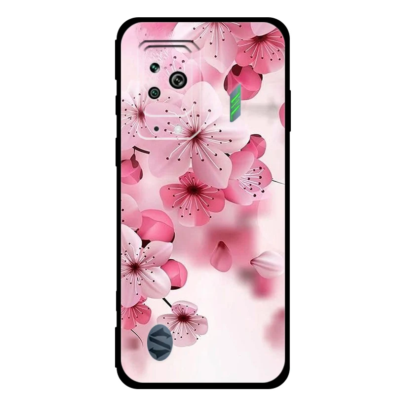 For Black Shark 5 Pro Case for Xiaomi Black Shark 5 Funda Flower Paint Soft Silicone Phone Case For BlackShark 5Pro Cover Coque