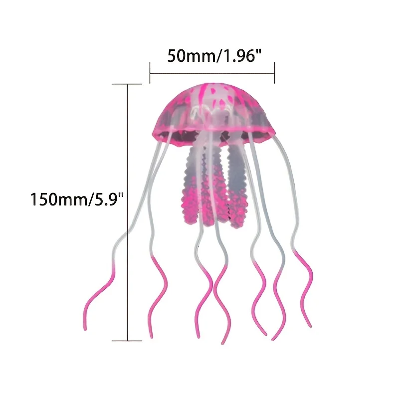 Artificial Swim Glowing Effect Jellyfish Aquarium Decoration Fish Tank Underwater Luminous Ornament