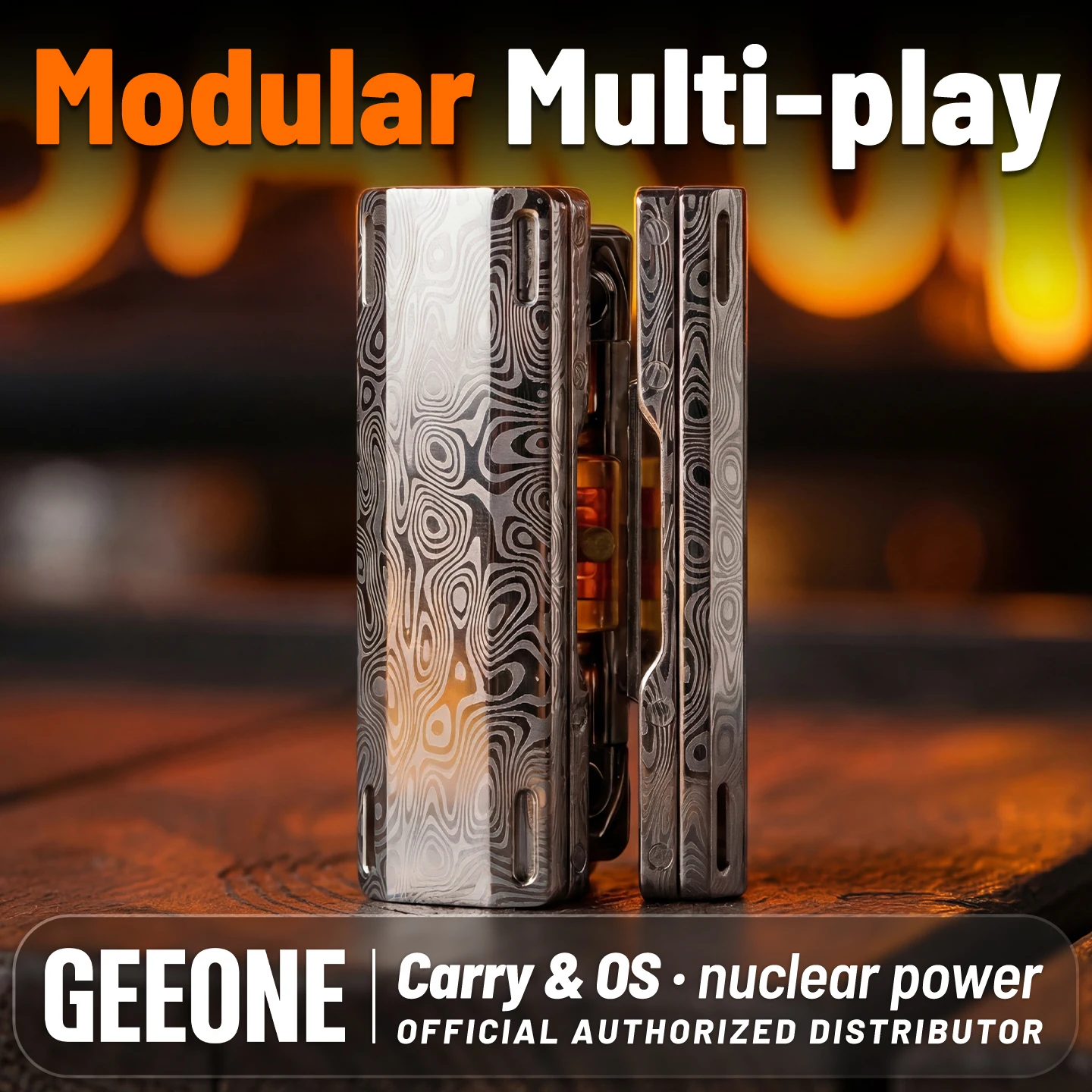 CARRY EDC & OS EDC Nuclear power fidget slider Four in one EDC toys metal fidget slider for adults