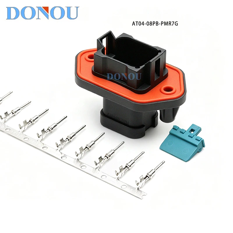 8Pin AT04-08PB-PMR7G AT Series Flange Mount Sealed Connector w/Terminals For Engine Sensor ECU Heavy Equipment Off-Road Harness