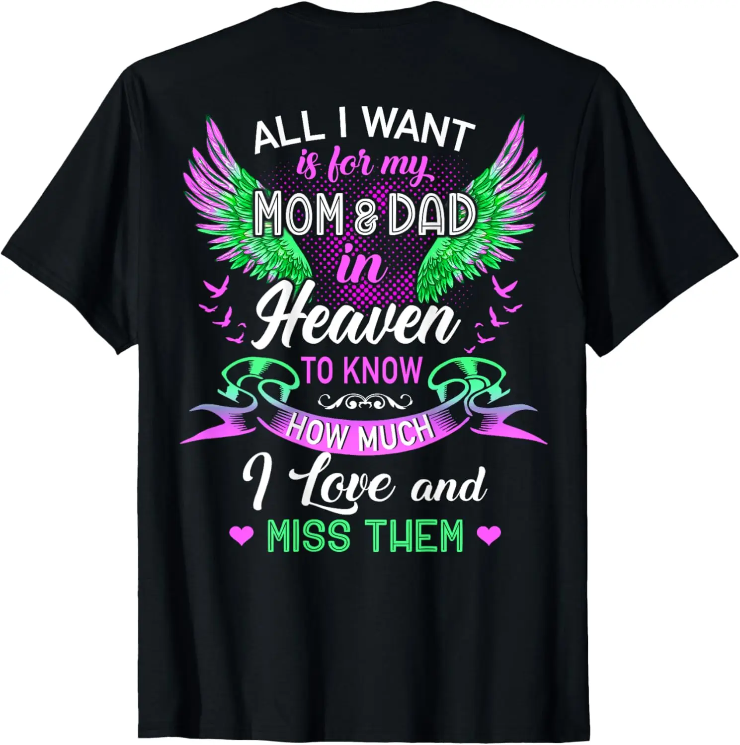 

Футболка «Мама и папа» «Мои ангелы на небесах «Я люблю и мисс их»