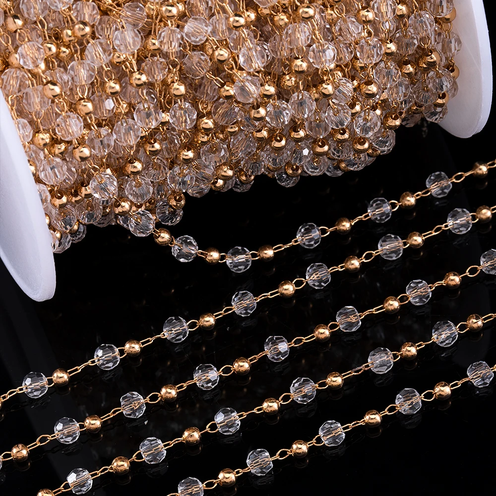 Nieuwe Kristallen Ketting Goud - Pearl Trim Chain recensie en prijs