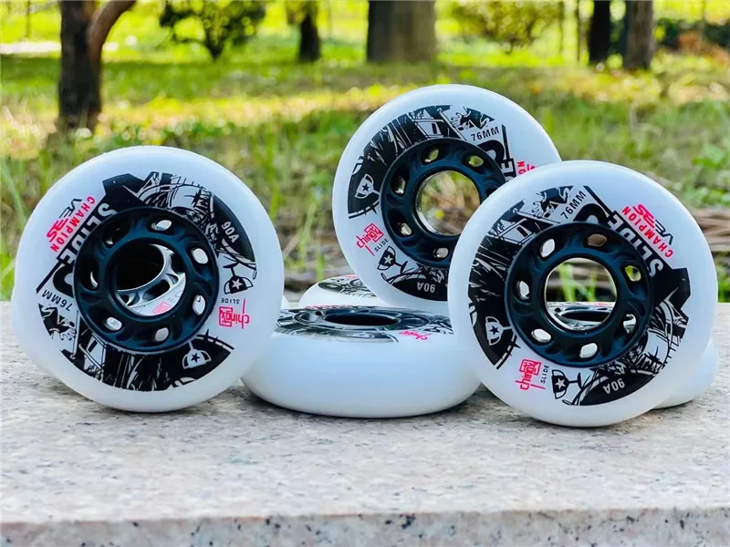 [72mm 76mm 80mm] Slide Skating wheel with 90A Hardness, Blue Purple Pink Durable PU small frosted surface