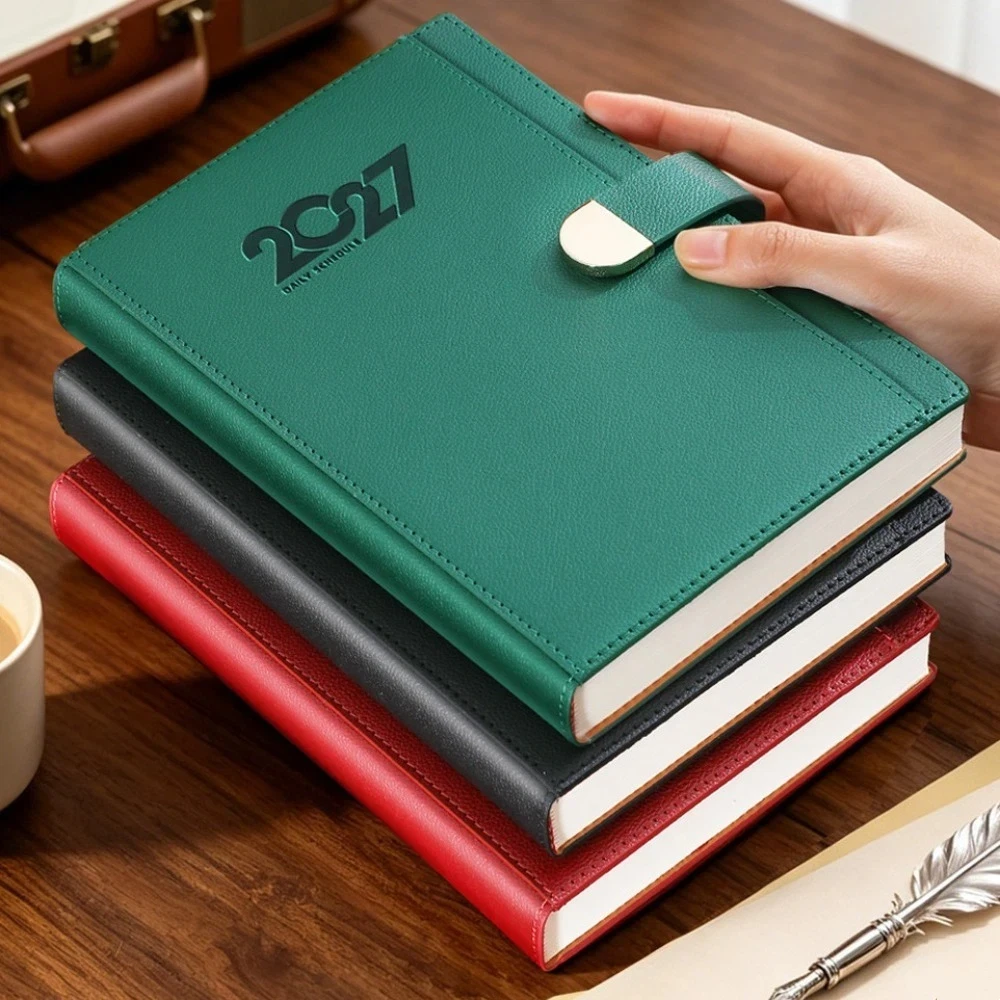 A5 2027 Schedule Book Convenient Diary Writing Pads Agenda Planner Notebook Multi Functional Calendar Notebook