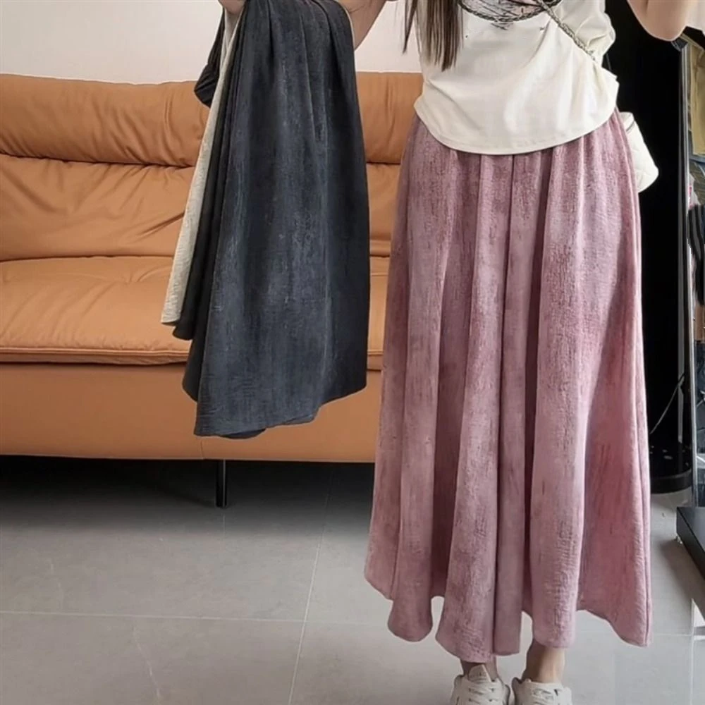 

Summer Tie Dye Straight Pants High Waist Dropping Feeling Wide Leg Loose Pants Loose Yamamoto Women's Ice Silk Trousers