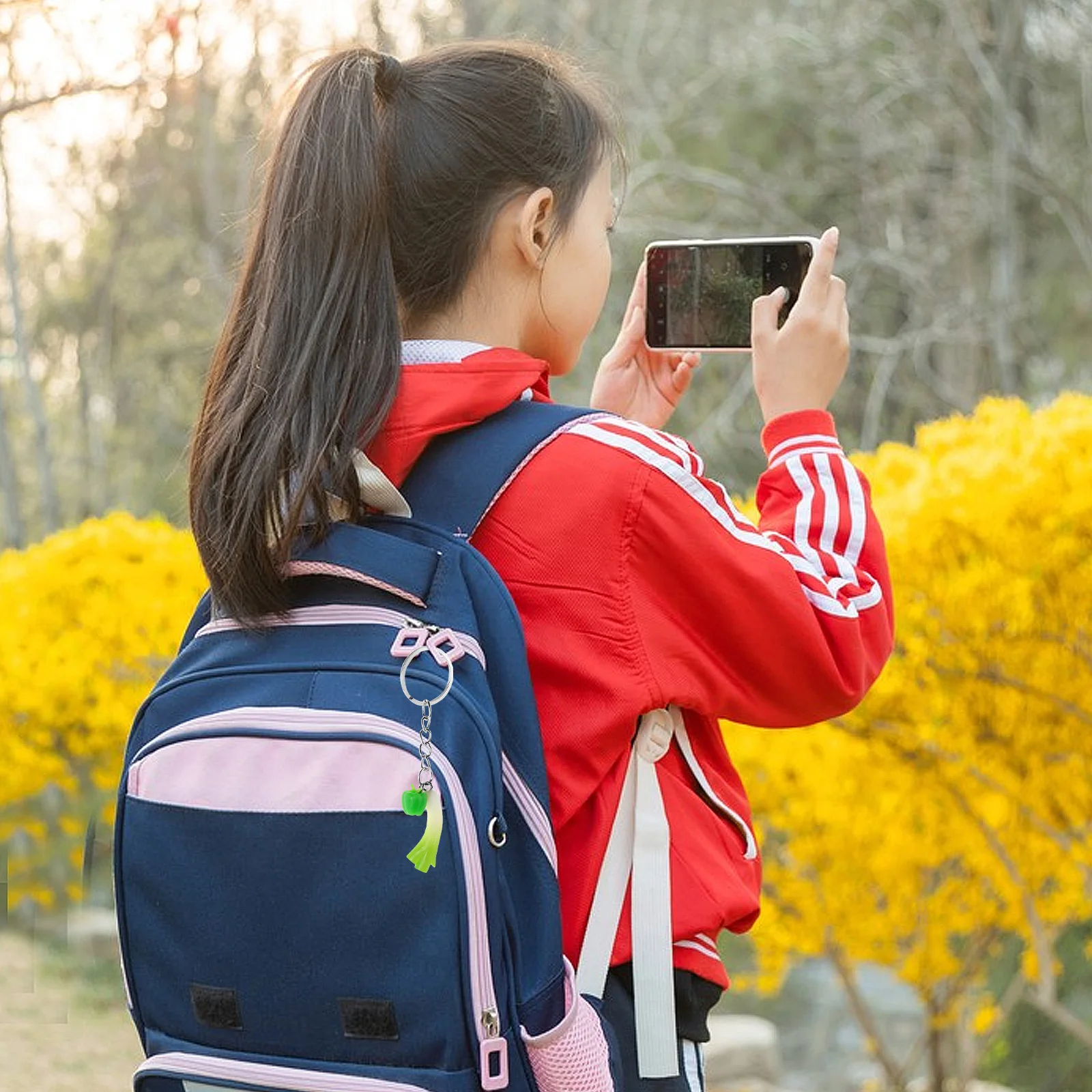 

3 Pcs Simulated Vegetable Keychain Chili Bag Hanging Accessories Car Aesthetic Chains Keyring Simulation Jewelry Lovers