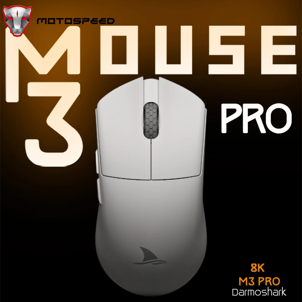 

Motospeed M3 PRO 8K Gaming Mouse Darmoshark Wireless Bluetooth Computer Game Mice PAM3395 N52840 26K TTC Switch For PC Laptop