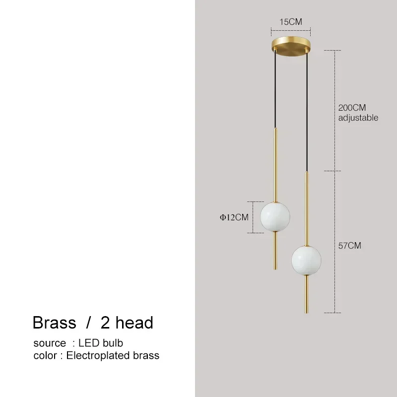 Nordic Eenvoudige Glazen Bol Hanglampen Eetkamer Slaapkamer Decor Hanglamp Restaurant Bar Suspension Kroonluchters Verlichting