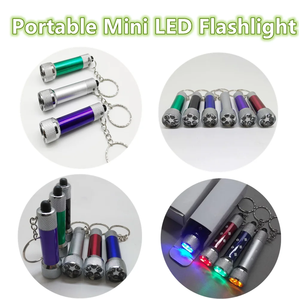5LED Mini Flashlight Keychain Light Outdoor Camping Hiking Walking Portable Pocket Hand Torch Aluminum Alloy LED Flashlight