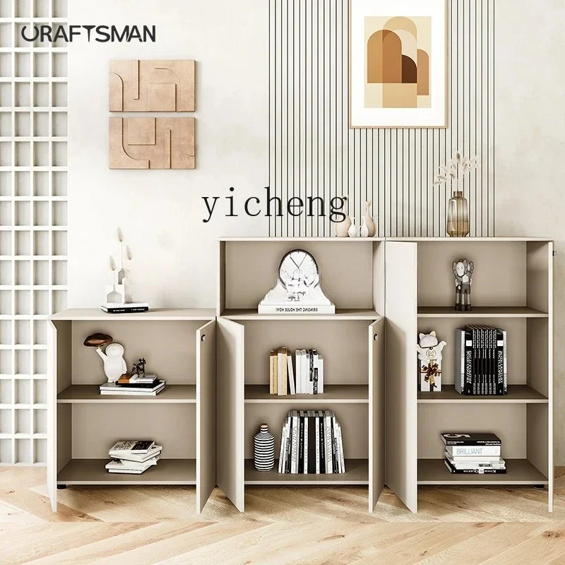 GZ-1 File Cabinet, Low Cabinet, White Wooden Floor-to-ceiling Data Cabinet, Tea Cabinet With Password Lock Furniture