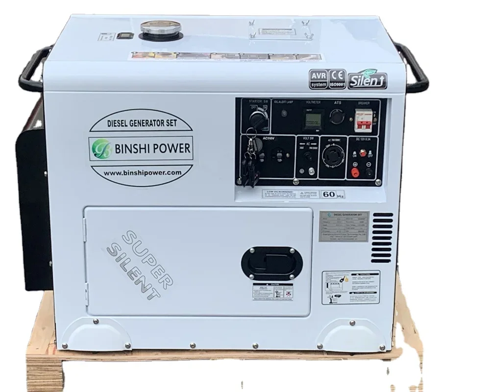 5KW 6KW 10KW المحمولة رخيصة مبرد الهواء نوع سوبر صامت نوع مولد الديزل الصامت