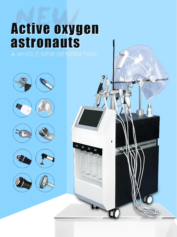 10 in 1 Hydro Dermabrasion Machine With Oxygen Water Facial Mask Micro Current Facial Deeply Cleaning Skin Care Beauty Equipment