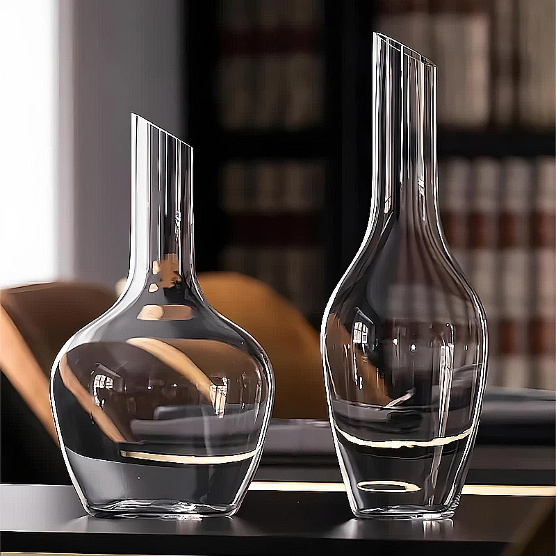 JINYOUJIA 1500ml Large Capacity High-quality Aged Red Wine Decanter Handmade Crystal Premium Quality Sydonios Style Decanter