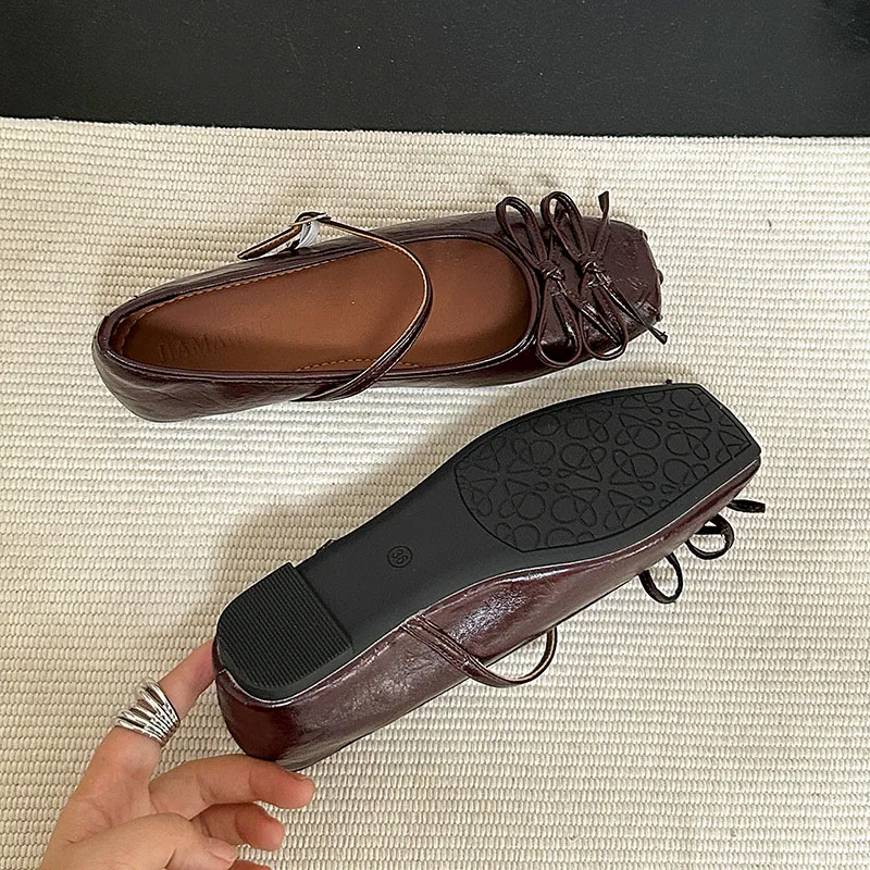 فراشة عقدة الأحذية النساء ماري جينس لوليتا أحذية الإناث الارتفاع زيادة موضة مشبك حزام السيدات الشقق مع الأحذية #6