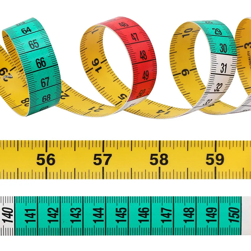 Tape Measure 150cm/60in Double-sided Sewing Ruler with a Snap Button Tailor Measuring Tools Soft Band Tape Body Measuring Ruler