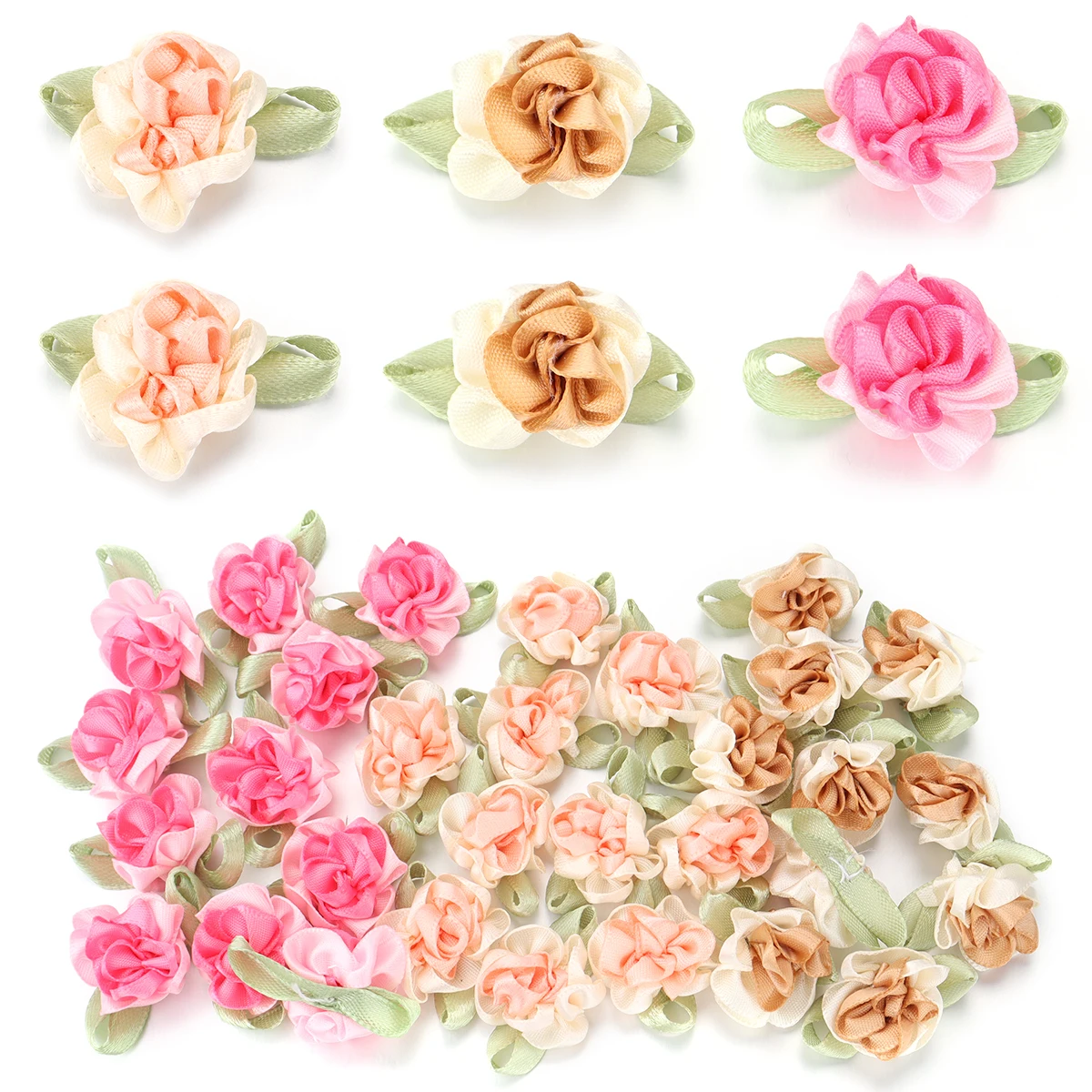 10 Stück Mini-Rosen, künstliche Blumenköpfe, 2 cm Knospen, Stoffblume, Hochzeitsdekoration, Bastelbedarf, Band, Schleife, Knoten, Geschenkdekoration