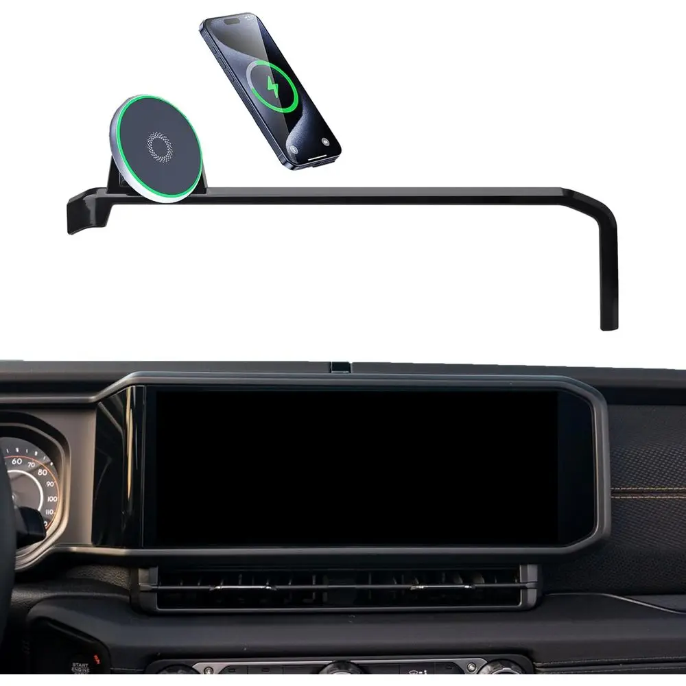 

Car Holder for 12.3 Inch Touch Screen 15W Fast Wireless Charging Fixed Clip Cell Phone Mount Hands-Free