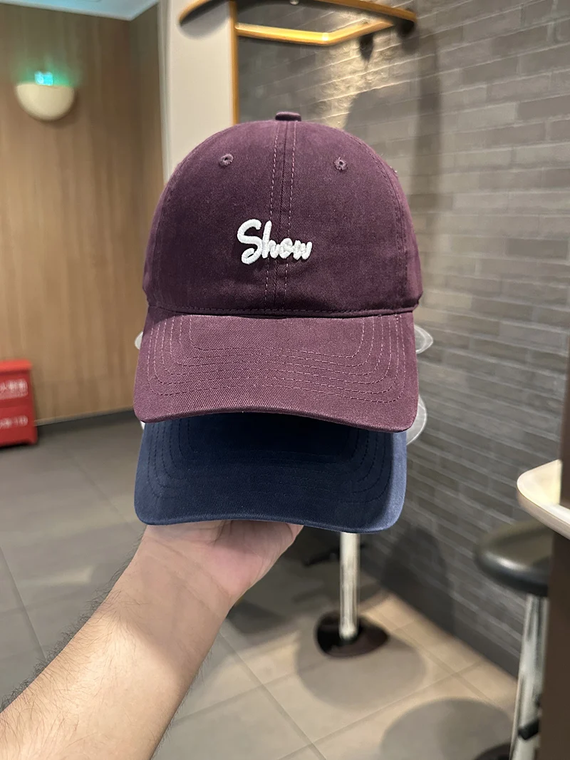 

Letter Washed Baseball Cap for Women, Youth Street Style, Versatile Unisex Sun Hat, Face Slimming
