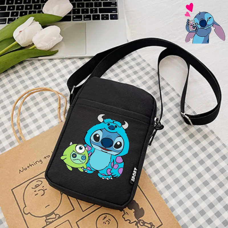 

Cartoon Disney Lilo Stitch Women's Bag Mini Moblie Phone Bag Ladies Crossbody Bags Causal Shoulder Bag Zipper Women's Handbag