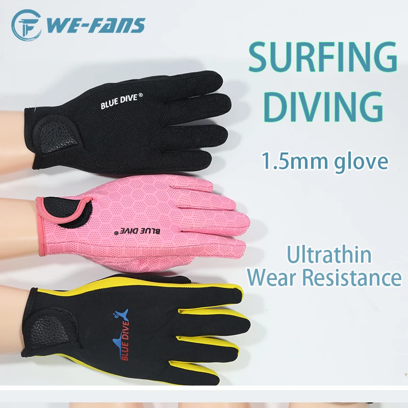 Surfing Gloves Thin Section 1.5mm Neoprene Warm Scuba Diving Equipment Gloves Snorkeling Pulp Board Water Sports Protective Gear