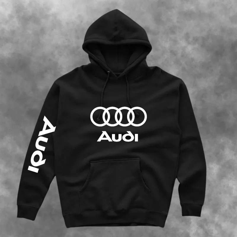 

Толстовка Audi Heavyweight, осенне-зимняя мужская толстовка с капюшоном для любителей автомобилей, спортивный логотип, повседневная толстовка премиум-класса с принтом