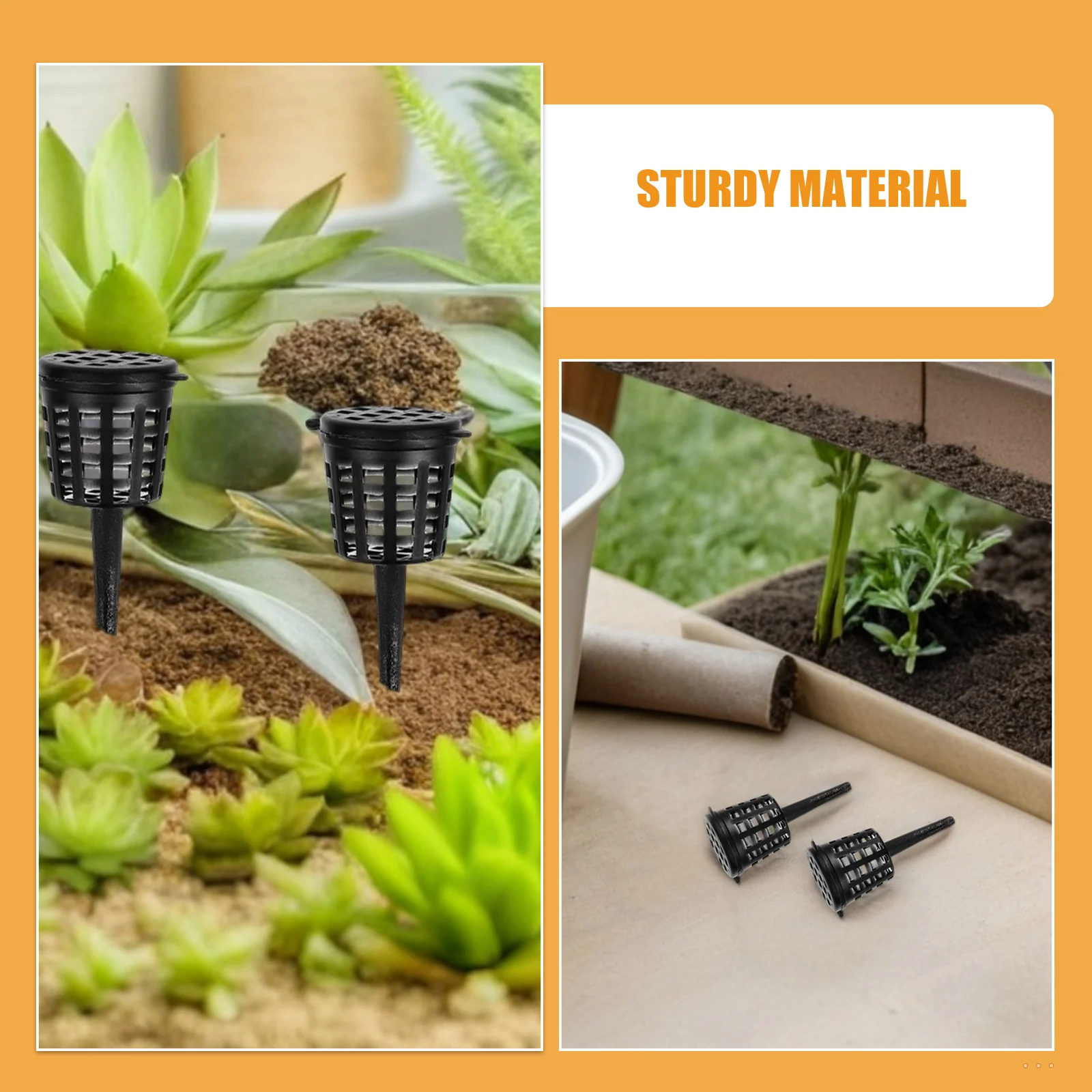 180 قطعة سلة الأسمدة أداة التسميد البلاستيكية الصغيرة بونساي مع غطاء لحوض السمك النباتات المائية حديقة السحلية عصاري