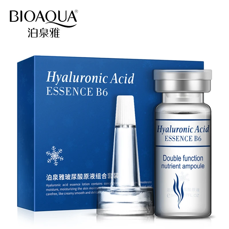 BIOAQUA 10pcs/lot Moisturizing Vitamins Hyaluronic Acid Serum Facial Skin Care Anti Wrinkle Anti Aging Collagen Essence Liquid