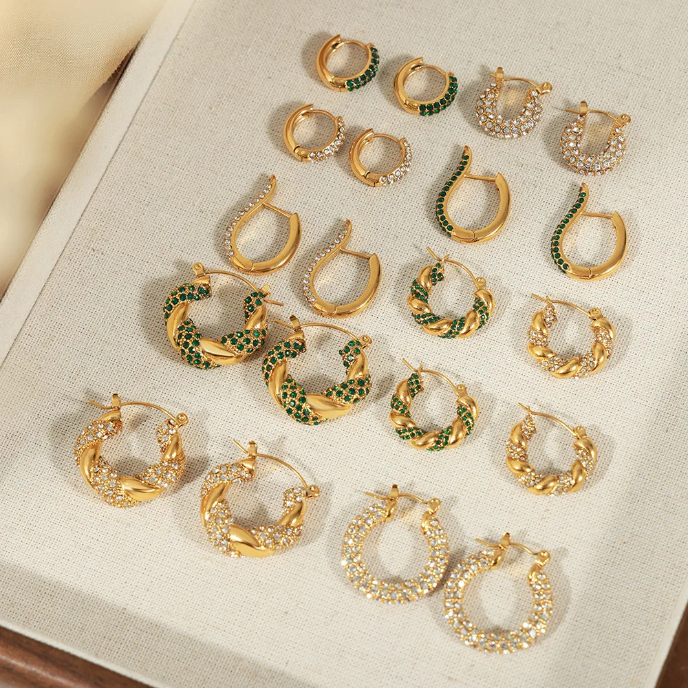 Punk Hip-Hop Metal Round Circle Earrings Party Jewelry  Fashion Gold Color Geometric U-Shape Hoop Earrings for Women
