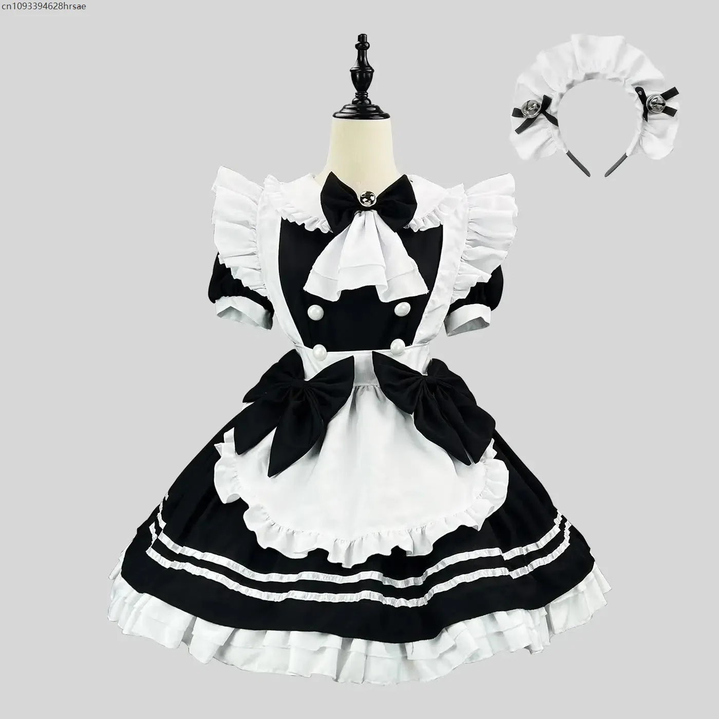 

2025 Medieval Maid Dress Suit Black Vintage Lolita Anime Cosplay Costume Butler Wear Carnival European Clothing