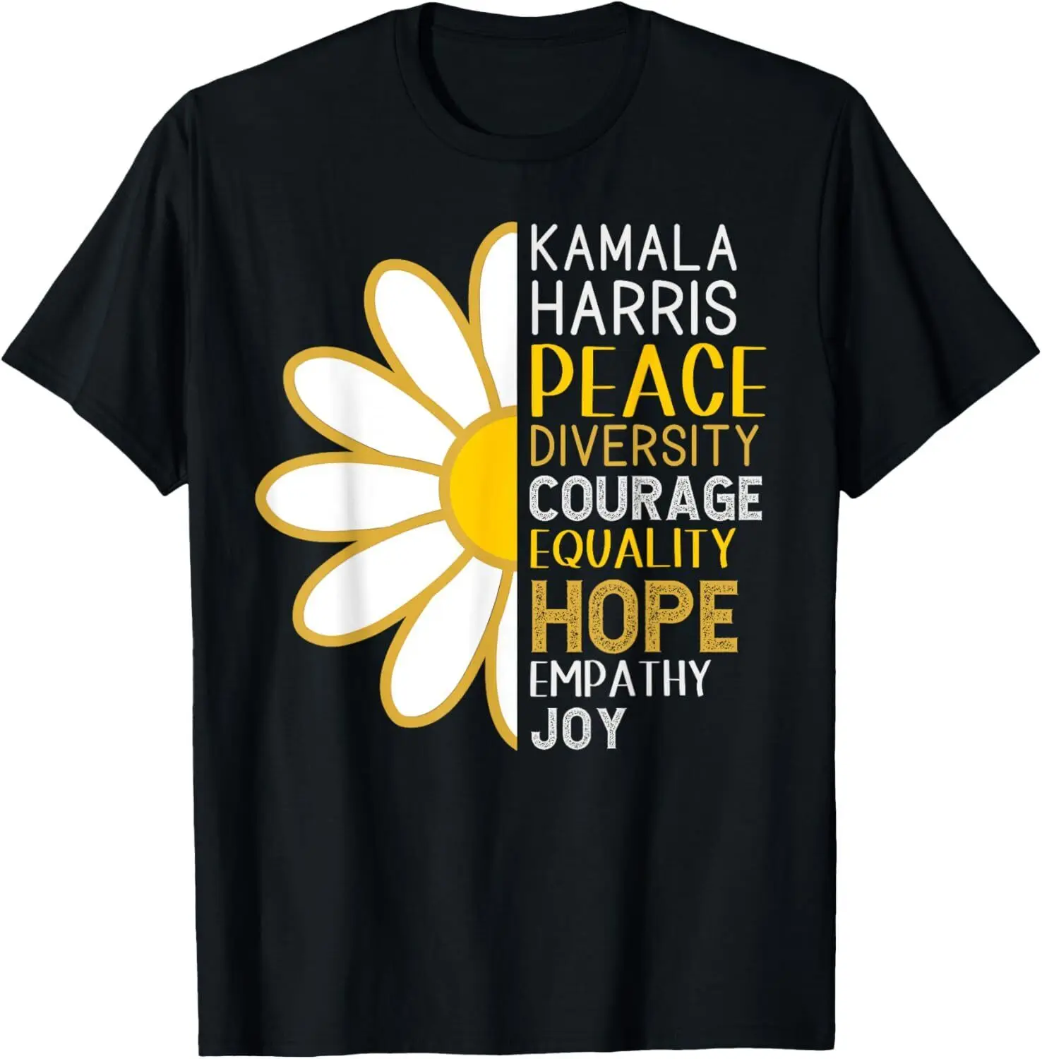 Kamala Harris 2024 Presidential Election Daisy Flower T-Shirt