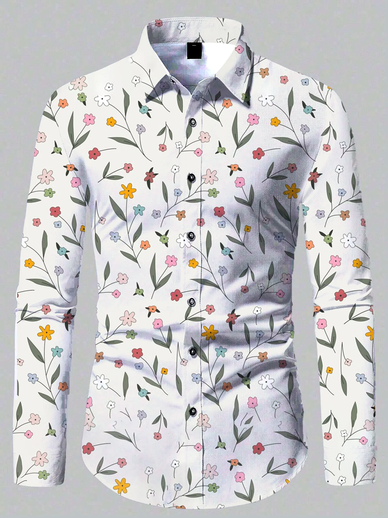 2024 New Comfortable Hawaiian Floral Style Men's Beach Party Long Sleeve Shirt Men's Outdoor Breathable Top Fashion Streetwear