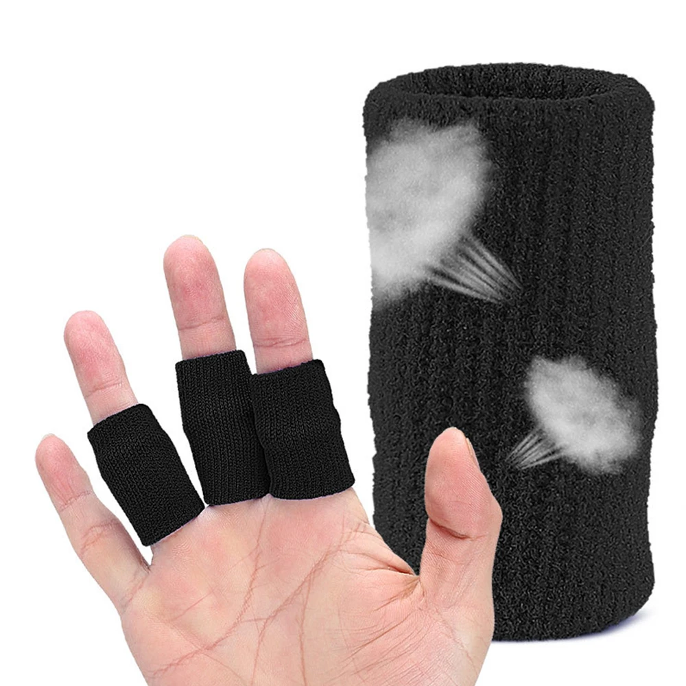 TIKE 10Pcs/Set Elastic Sports Finger Sleeves Arthritis Support Finger Guard Outdoor Basketball Volleyball Finger Protection New