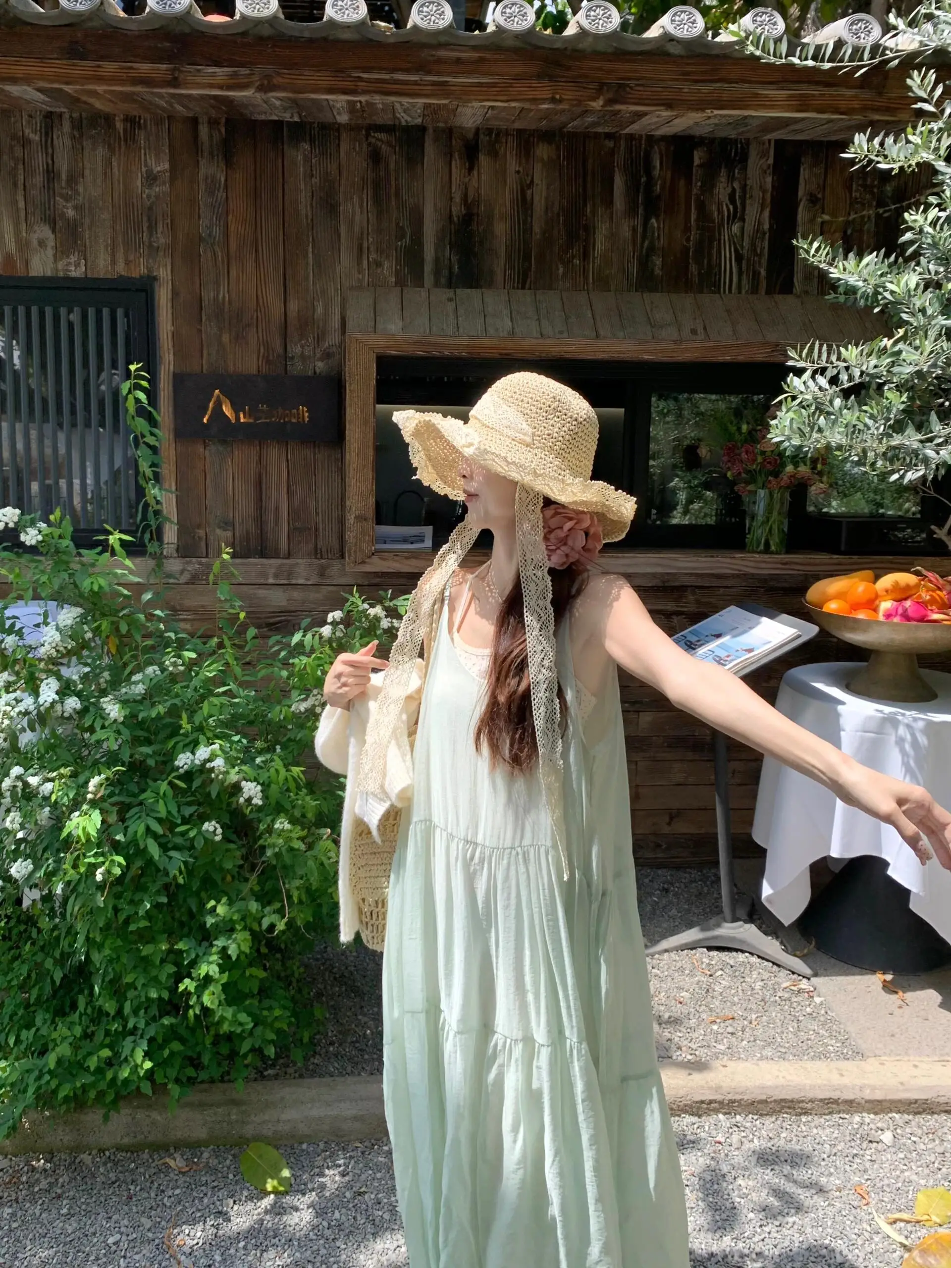 กระโปรงยาวทรงเอ รุ่น Mint een ter Dr Beach Vaion สำหรับผู้หญิง สไตล์หรูหราสำหรับฤดูร้อน เอวหลวม ไม่มีซิป