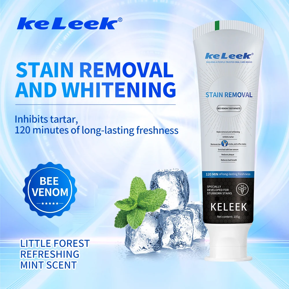 Removing stains Whitening Toothpaste Bee Venom refreshing breath multi effect gum protection Dental cleaning keleek 105g