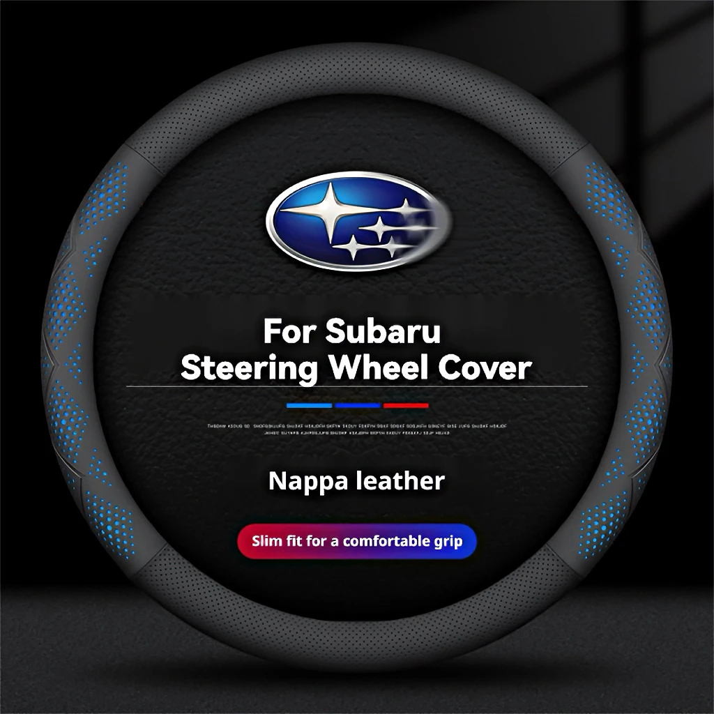 New Leather Steering Wheel Cover For Subaru Outback BrzWrx Xv Ascent Forester Impreza Legacy ETC.38cm15