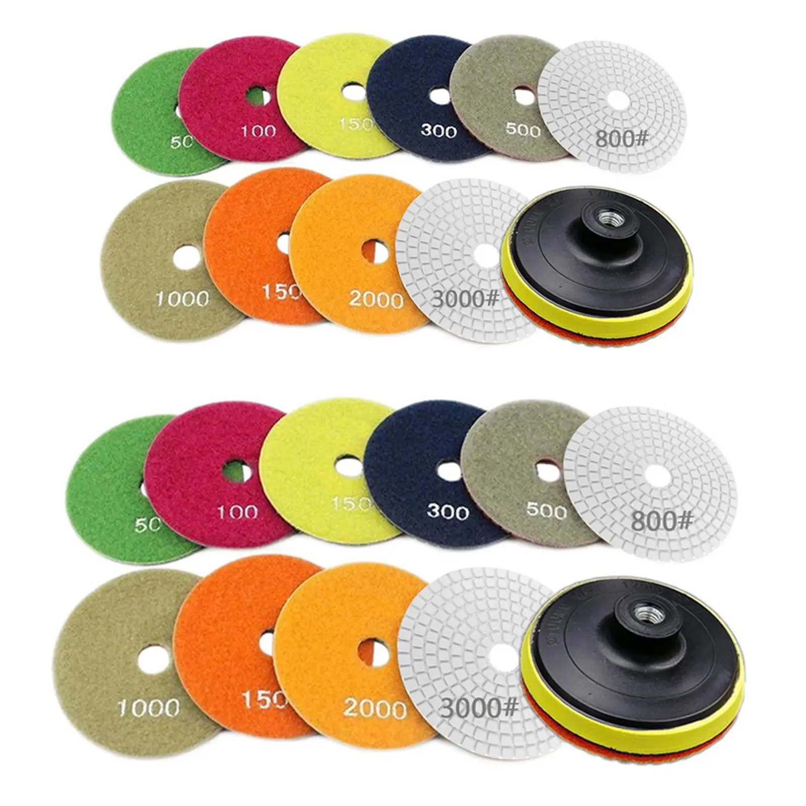 

10x Granite Stone Polish Pad Kit,Granite Marble Concrete Grinding Disc for Countertop