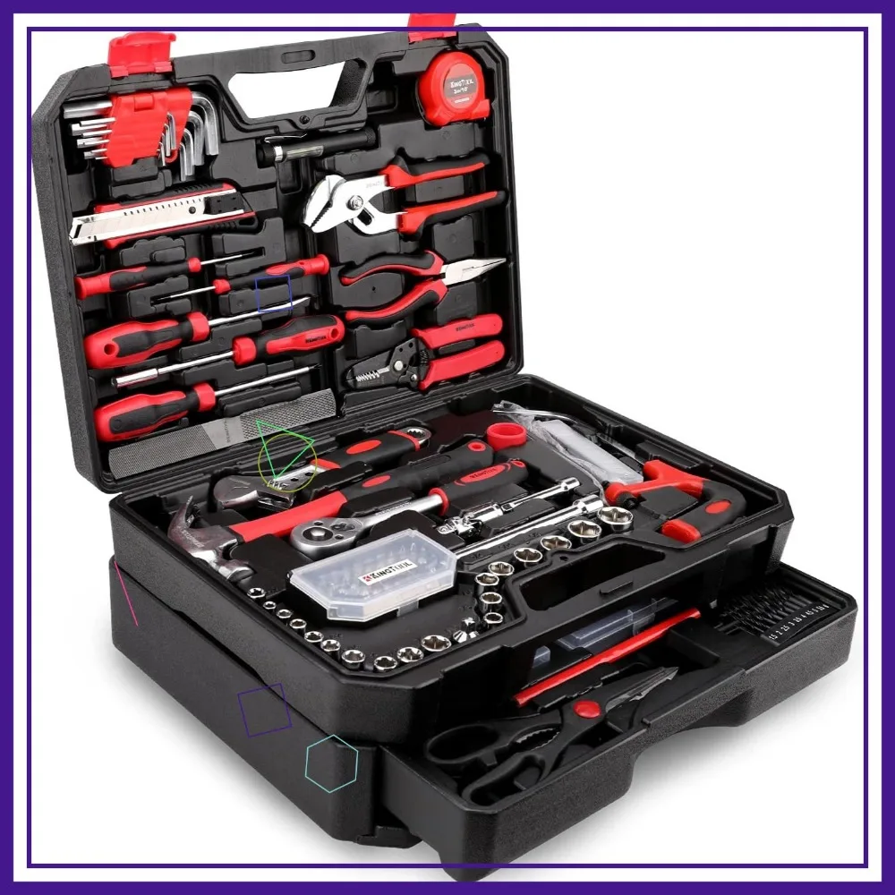 

325-Piece Home and Auto Repair Tool Set with Storage Case, Ideal for DIY Projects and Handyman Tasks