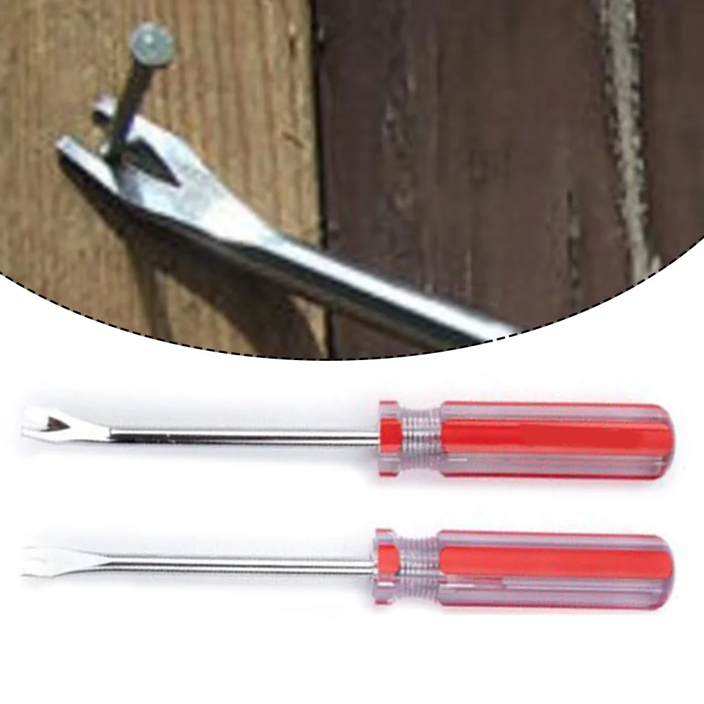 V-Type Screwdriver Puller Remover Nail Puller Pry Tool Steel Screwdriver Repair Hand Tool Straight Elbow Head For Pull Nails