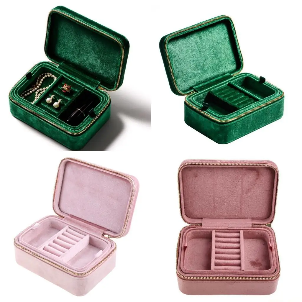 

31BF Women's Jewelry Box Jewelry Storage for Case Zipper Jewelry Display Box Anti-rust Jewelry Display Stand