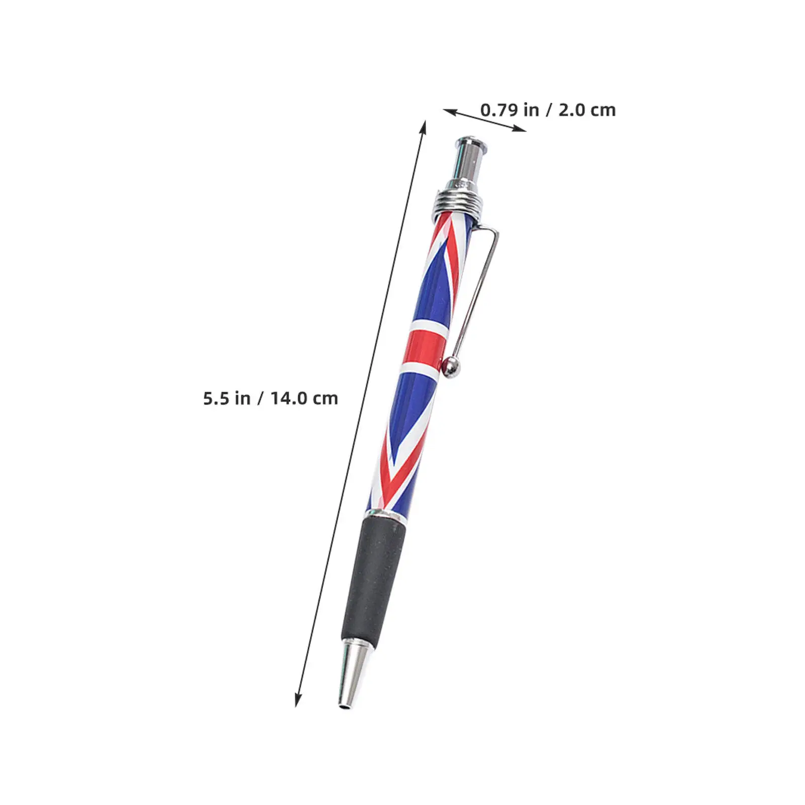 15Pcs Uk Flag Pattern Ballpoint Pen Patriotic Office Supplies Push Button Writing Pen for School Home Use Flag Themed Ballpoint