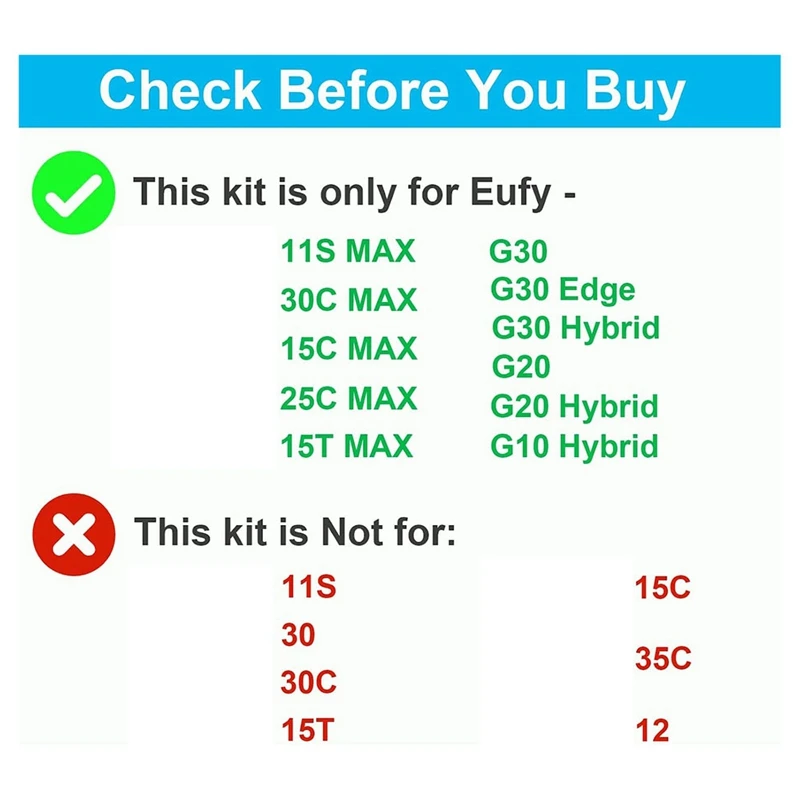 Replacement Parts Main Brush Side Brush HEPA Filter For Eufy Robovac 11S Max 15C Max Robotic Vacuum Cleaner Accessories