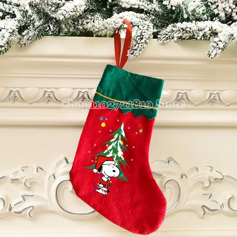 سنوبيس جوارب عيد الميلاد الكرتون الجوارب بنين بنات كاندي الكأس حقيبة التخزين شجرة عيد الميلاد ديكورات المنزل الاطفال هدية السنة الجديدة #4