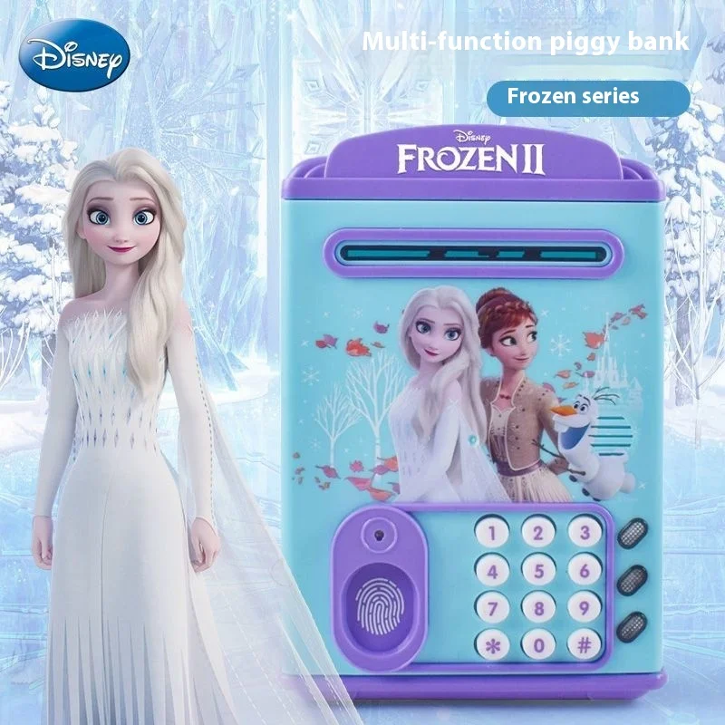 

Disney Lotso Stitch Elsa Anna Animation Peripheral Cartoon Cute Smart Piggy Bank Simulation Fingerprint Password Children'S Toy