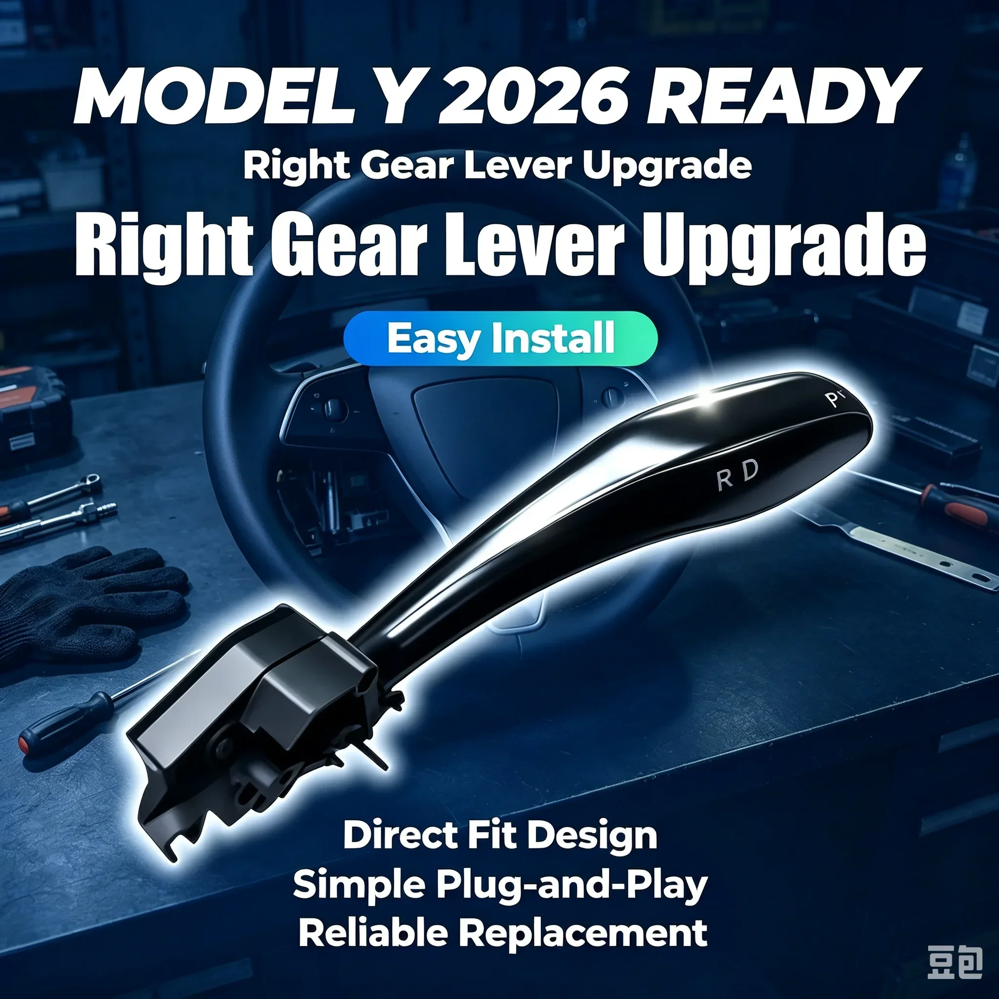 Physical Gear Lever For Tesla 2025 Model Y Gear Selector D R P Switch Autopilot Indicator Knob Y Accessories