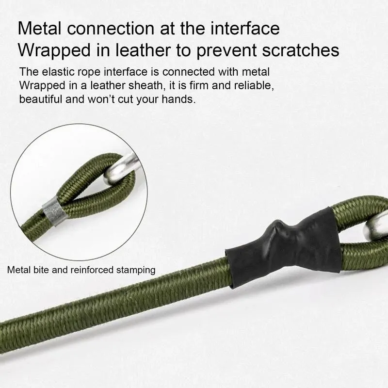 Outdoor Heavy Duty Bungee Cord Elastyczny pasek do wiązania Sznurek Karabińczyk Haczyki Kajak Kolarstwo Bagaż Liny do pakowania Akcesoria kempingowe