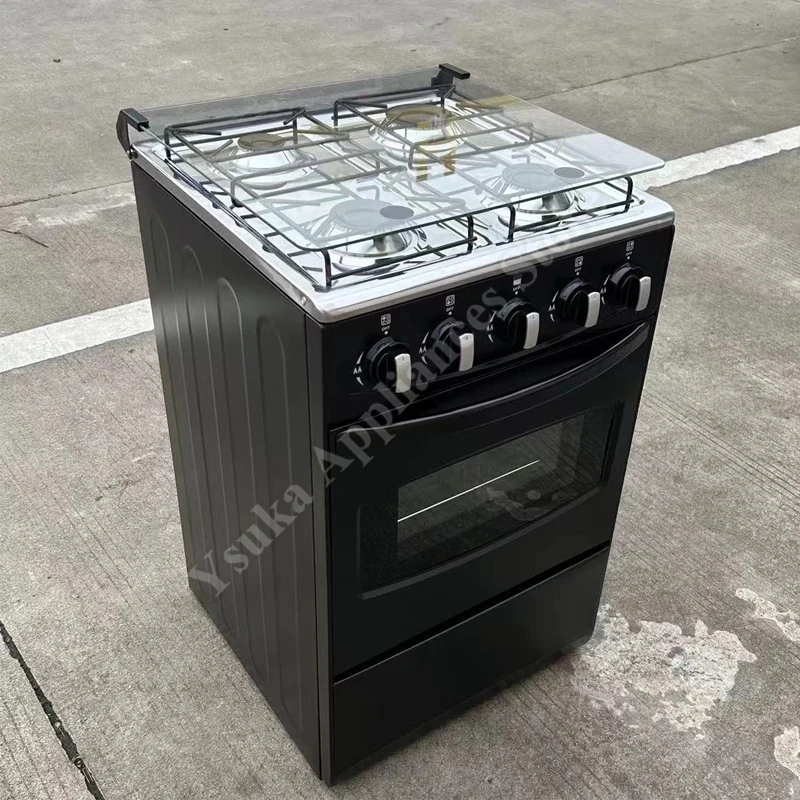 Four Burnesr Gas Strove Stainless Steel Countertop Equipment Oven Manual Ignition Commercial Restaurant Domestic Gas Hob