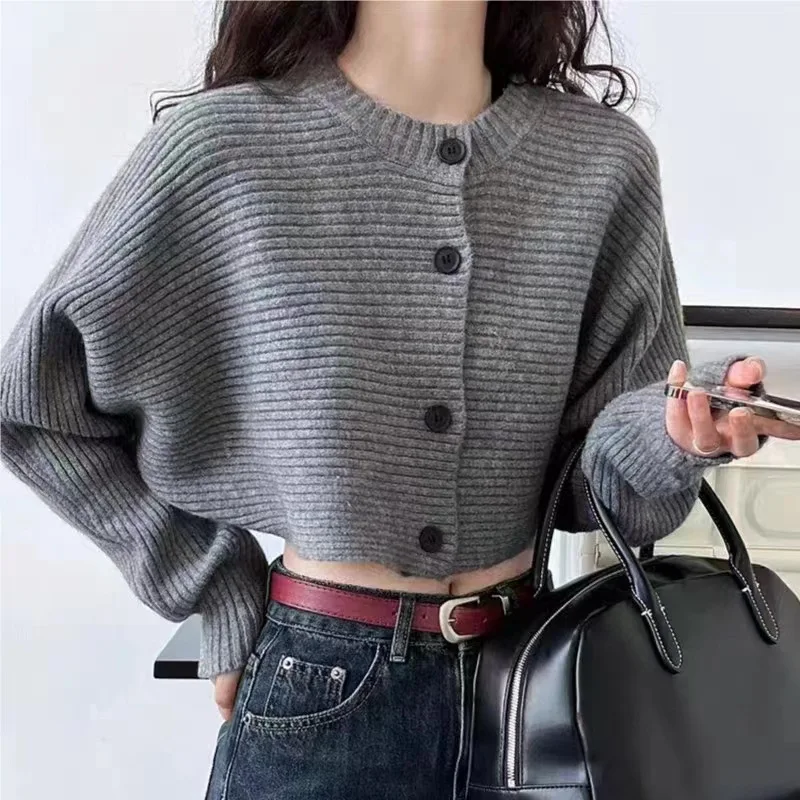 Cardigans Women Simple Warm Leisure Tender Loose All-match Comfortable Autumn Popular Batwing Sleeve Design Attractive