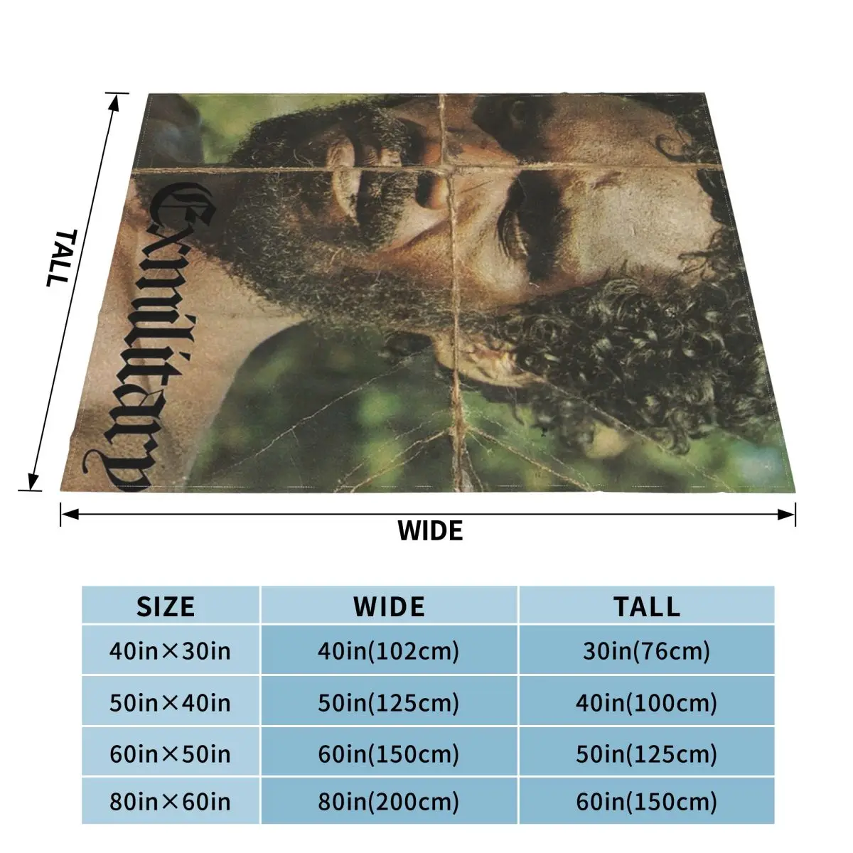 Death Grips Exmilitary Blanket Soft Warm Flannel Throw Blanket Cover for Bed Living room Picnic Travel Home Couch