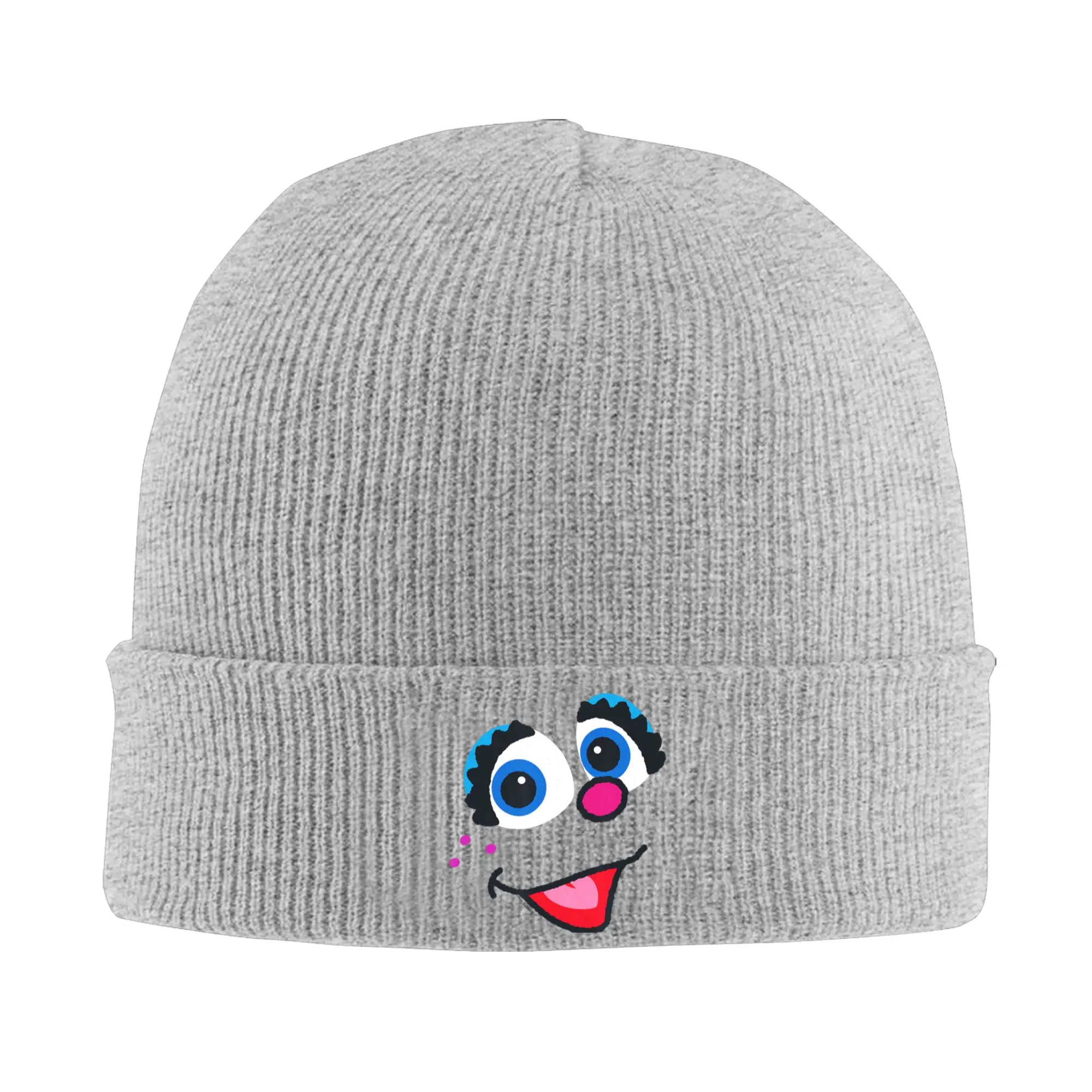 SStreets Comic Big Face Beanie Hats  Bonnet Hats Men Women Trendy Kpop Skullies Beanies Autumn Winter Custom Warm Soft Caps